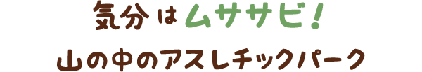 気分はムササビ！山の中のアスレチックパーク